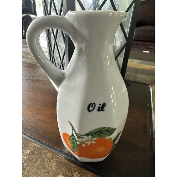 Vintage Porcelain‎ Oil and Vinegar Cruets Oranges! - Picture 3 of 8